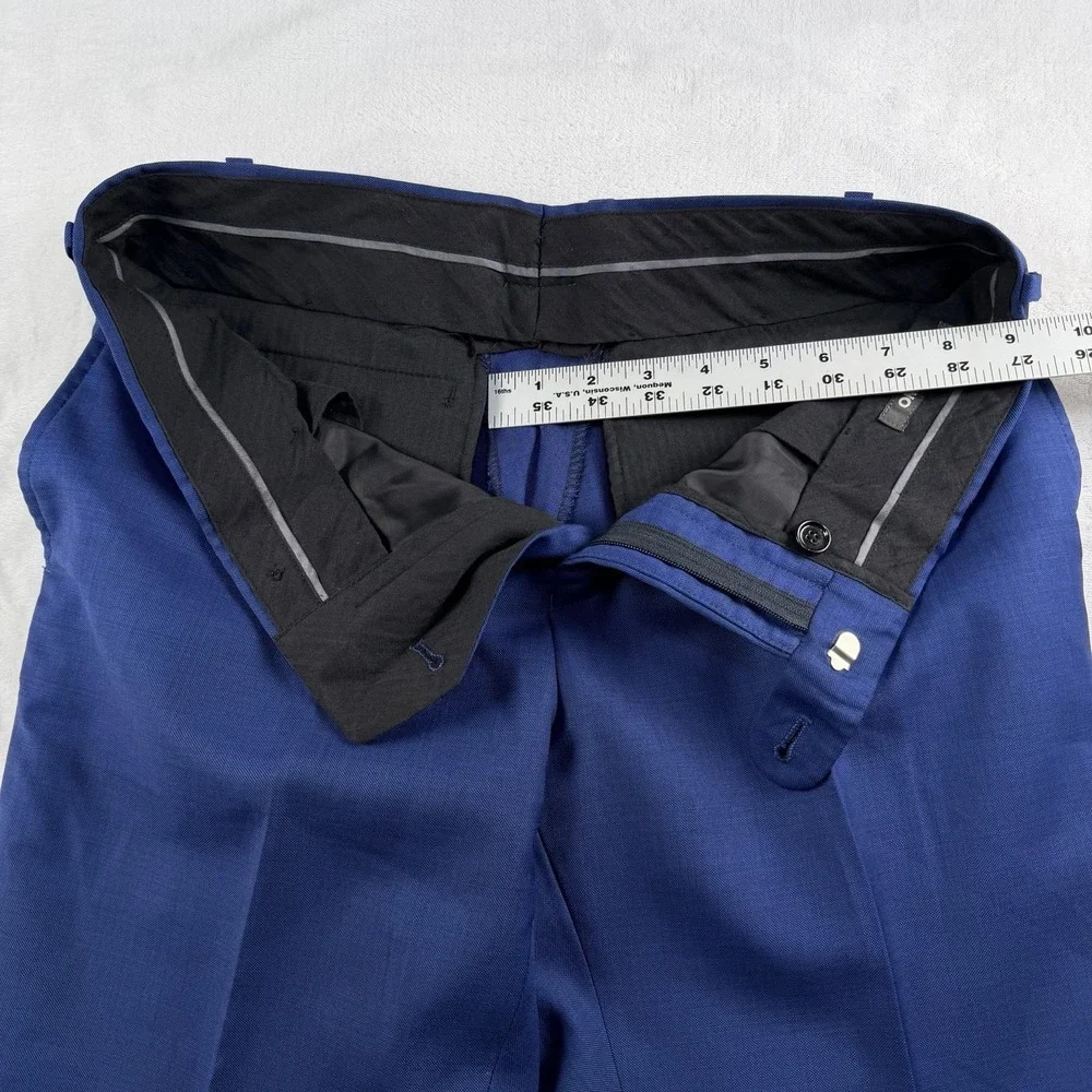 Indochino Royal Blue Suit Mens 38R Pants 30x29 100% Wool Slim Fit Career Wedding